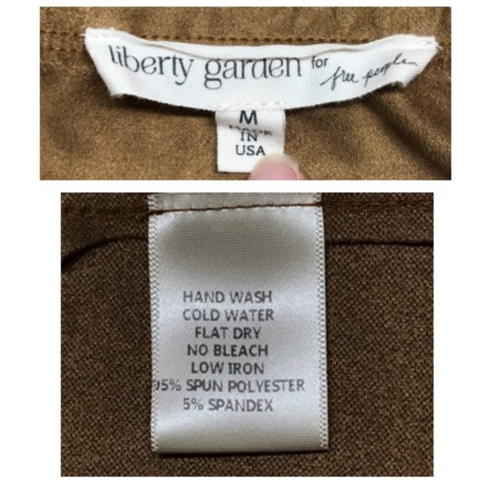 Free People Liberty Garden vegan suede brown skirt - Picture 5 of 5